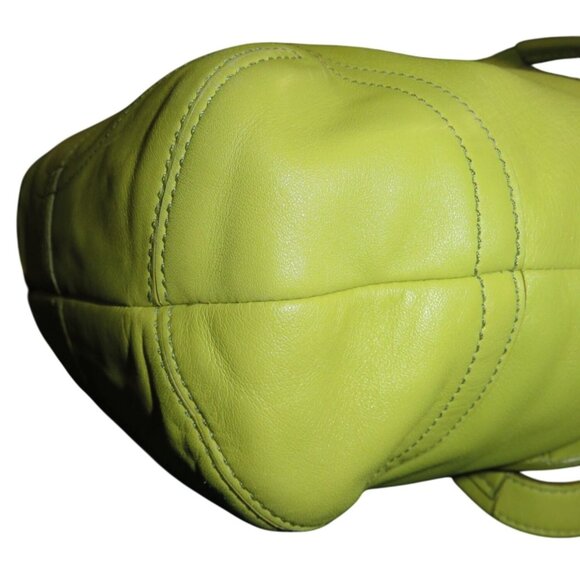 Coach 2004 Soho Canvas & Leather Mini Tote Buckle Front Flap Gorgeous Green! - Picture 9 of 13